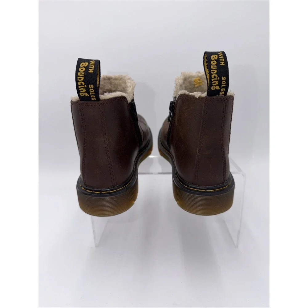 Dr Martens Slip 2976 Alyson Dark Brown Snowplow Classic Doc READ‎ Youth Size 3